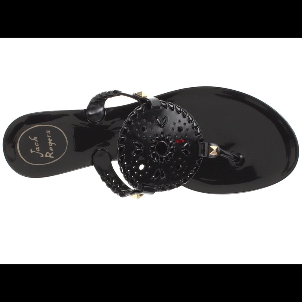 Black Georgina jelly sandals