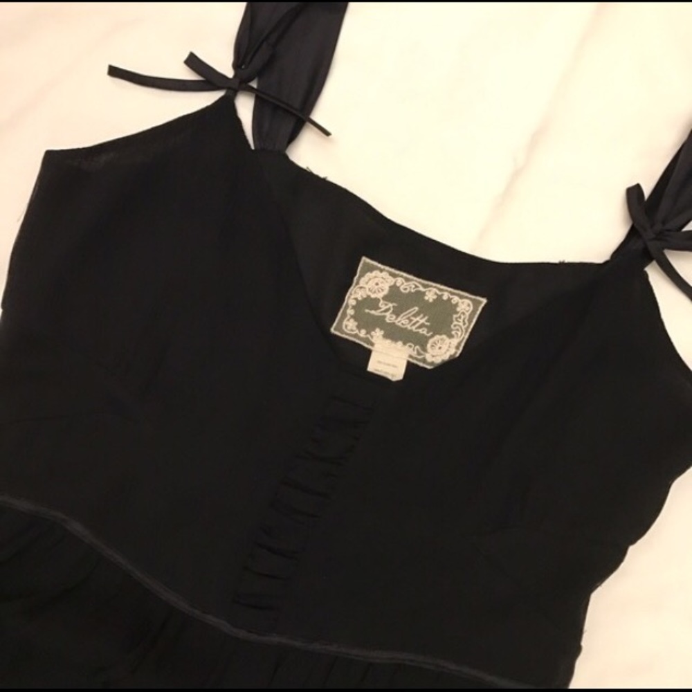 Deletta chiffon black dress