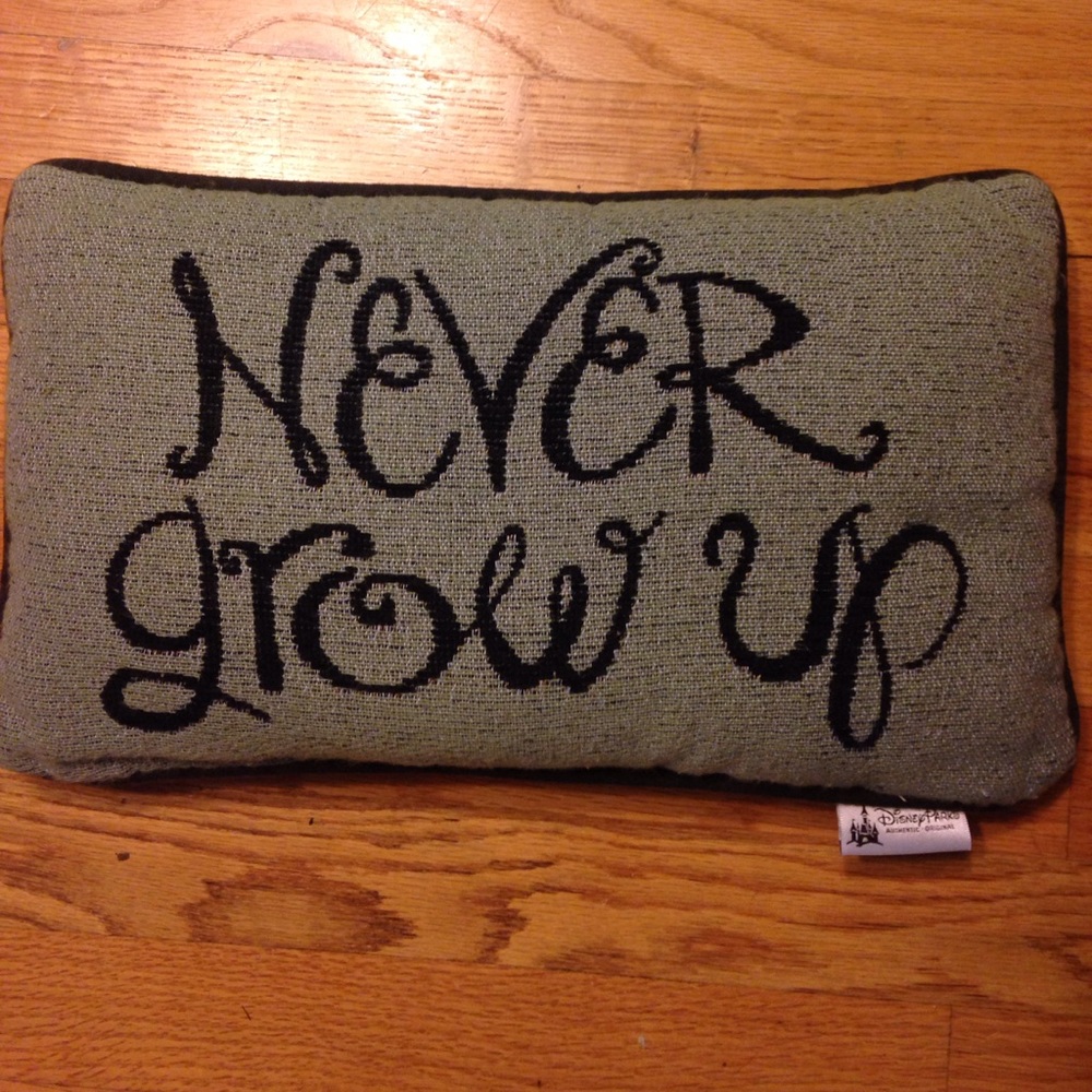 Disney Parks Peter Pan Never Grow Up Pillow