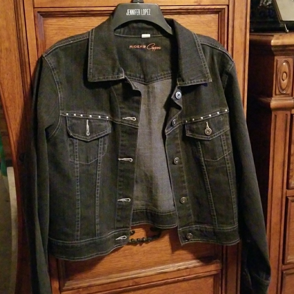Black denim jacket