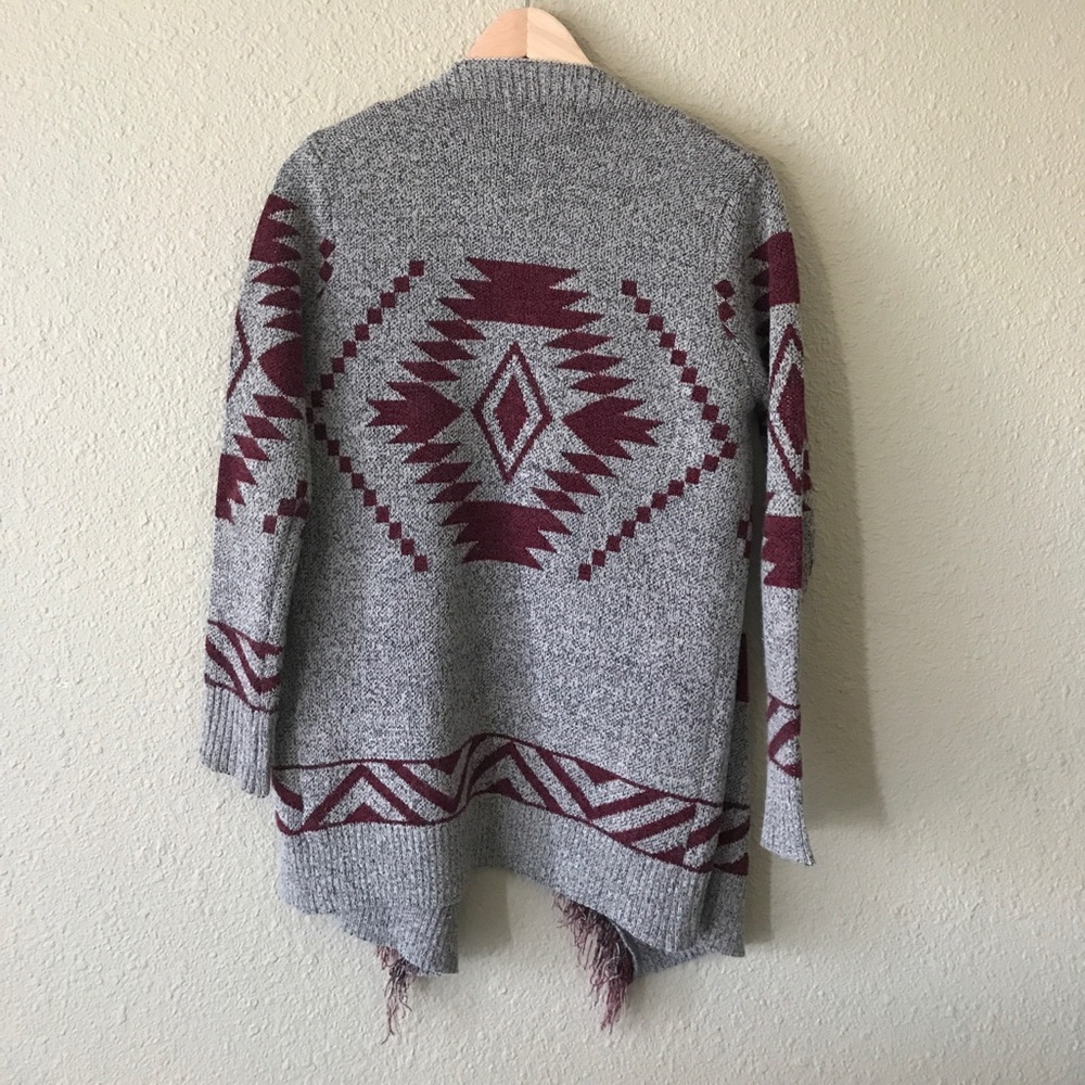 Aztec / southwestern cardigan - fringe/tassels - Picture 4 of 4
