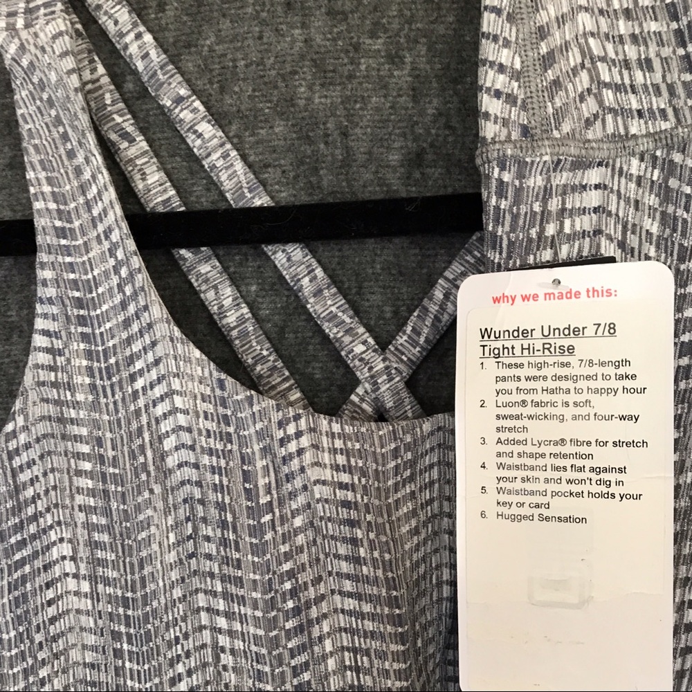 NWT lululemon  arrow jacquard silver spoon PANTS