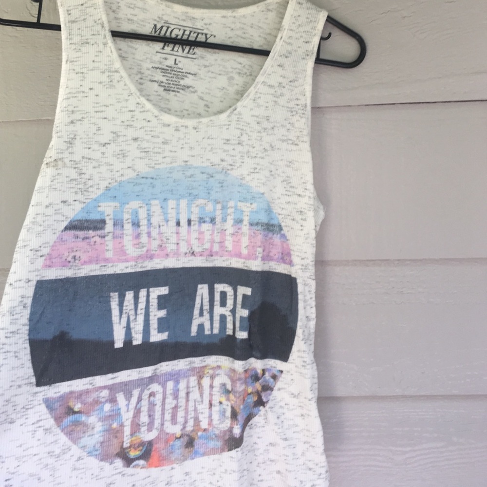We Are Young graphic typography hipster tank top🎆
