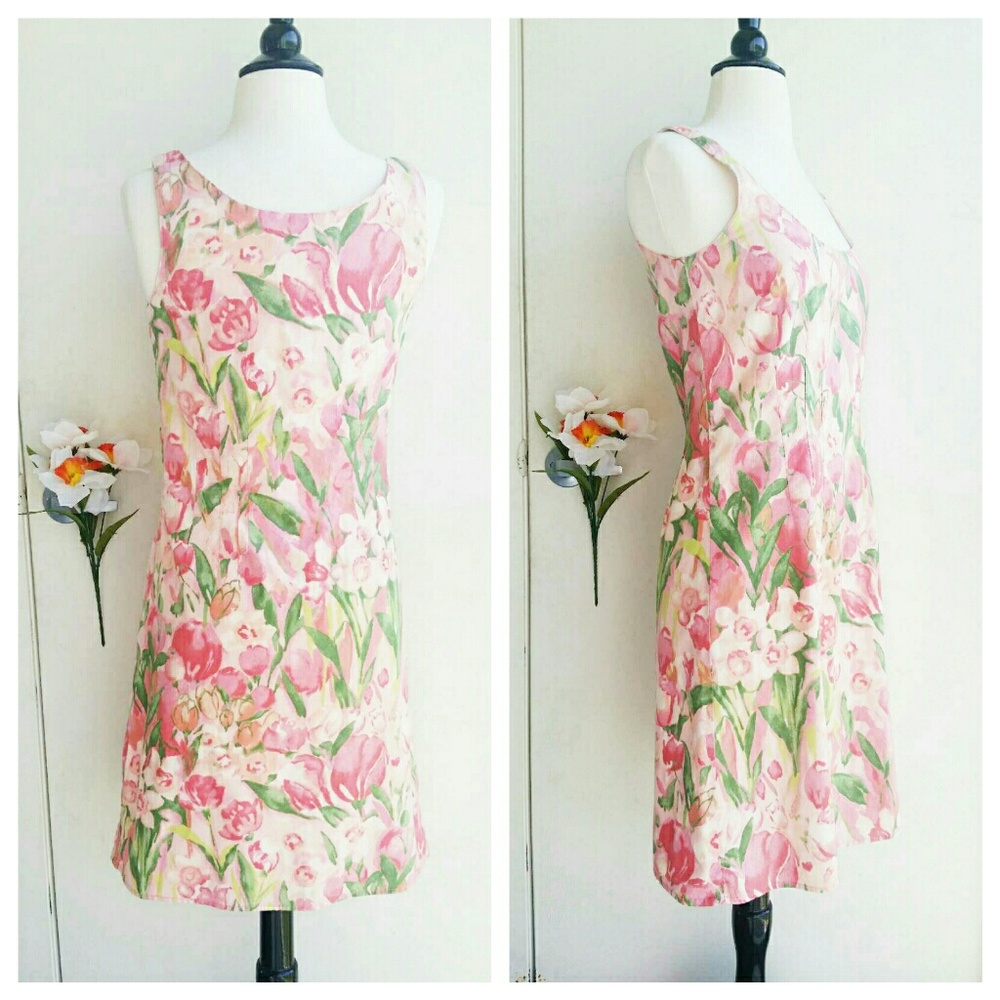 Sold tommy Hilfiger pink floral watercolor dress - Picture 5 of 5