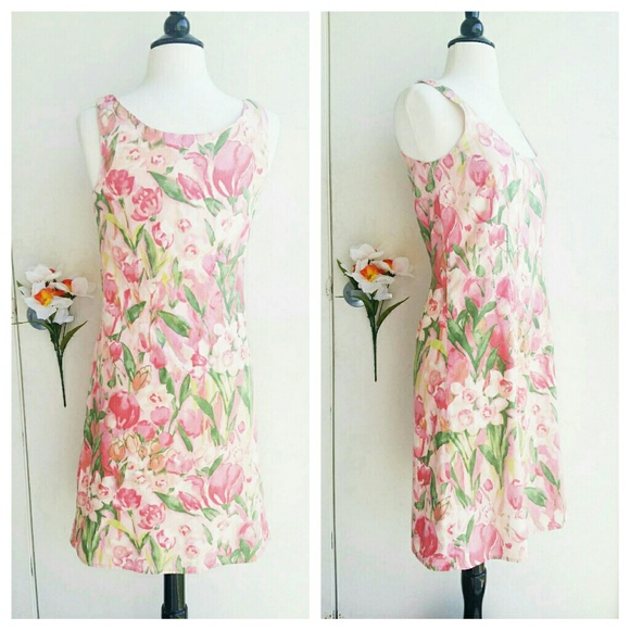 Sold tommy Hilfiger pink floral watercolor dress - Picture 5 of 5