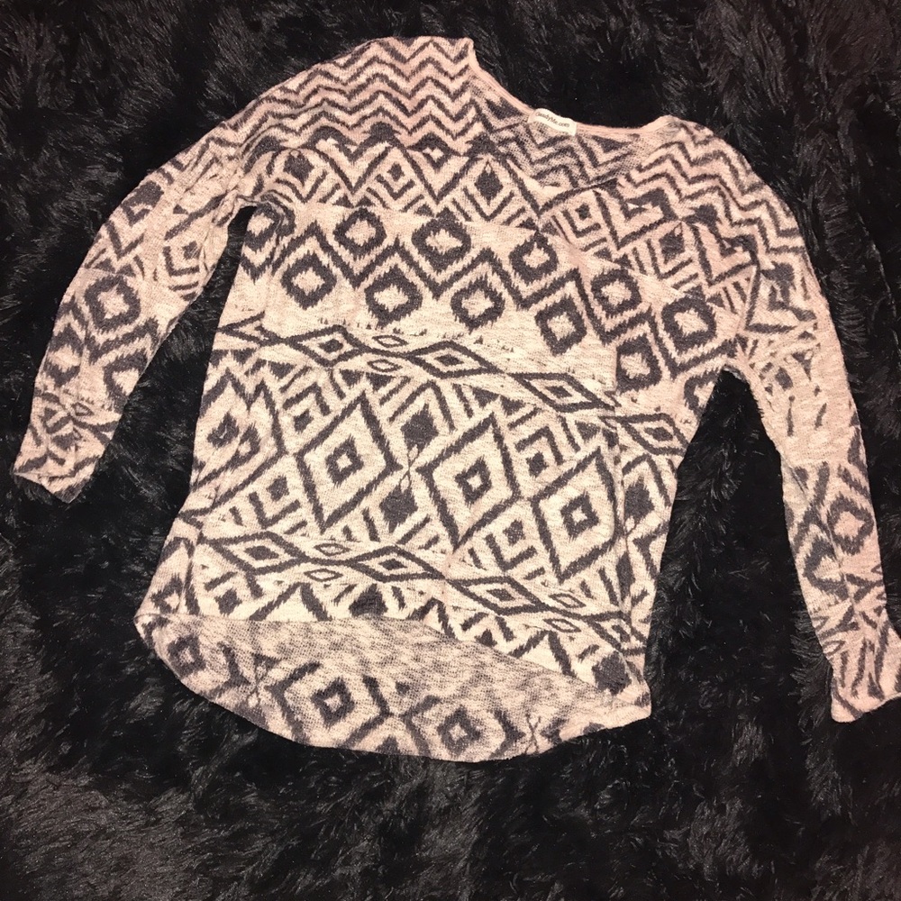 Tribal print long sleeve shirt