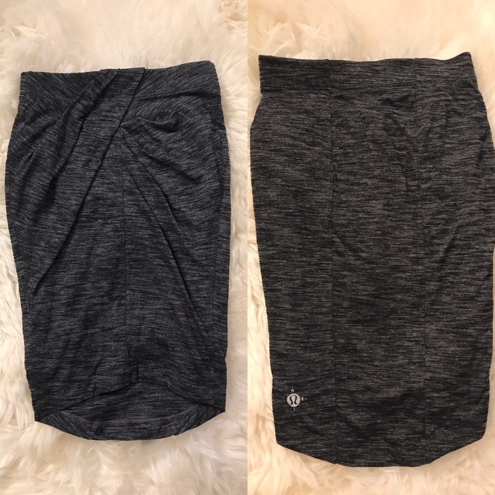 Lululemon gray draped skirt size 2