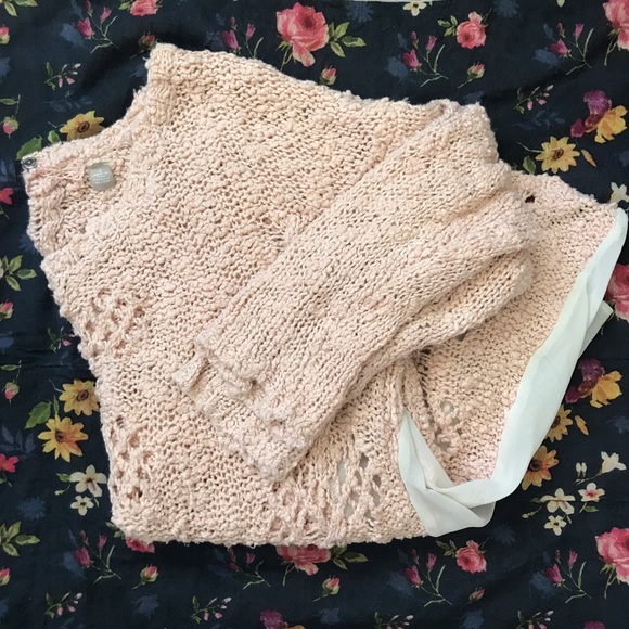 Knitted and Knotted Blush Anthropologie Sweater - Picture 2 of 5
