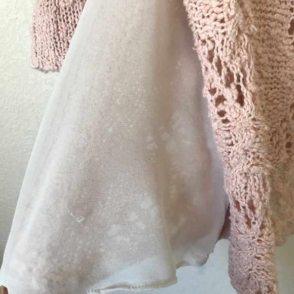 Knitted and Knotted Blush Anthropologie Sweater - Picture 5 of 5