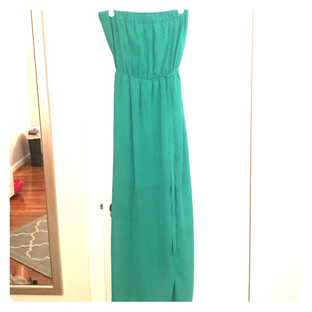 Forever 21 Teal maxi dress size S