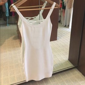 White bandage mini dress