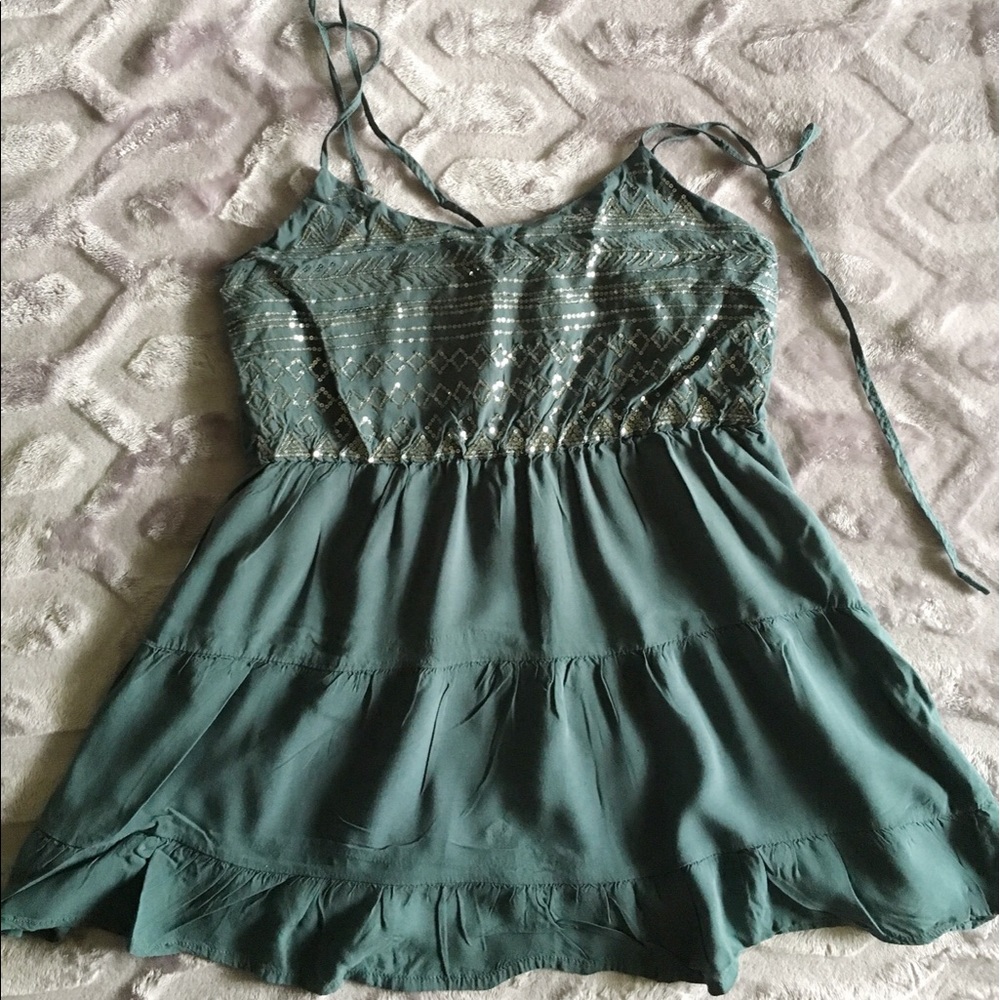 Frilly Turquoise Tank Top