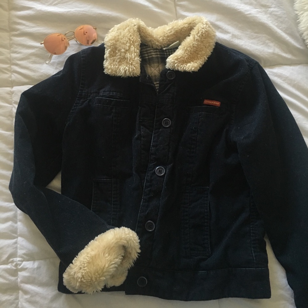 Sherpa-Lined Corduroy Coat