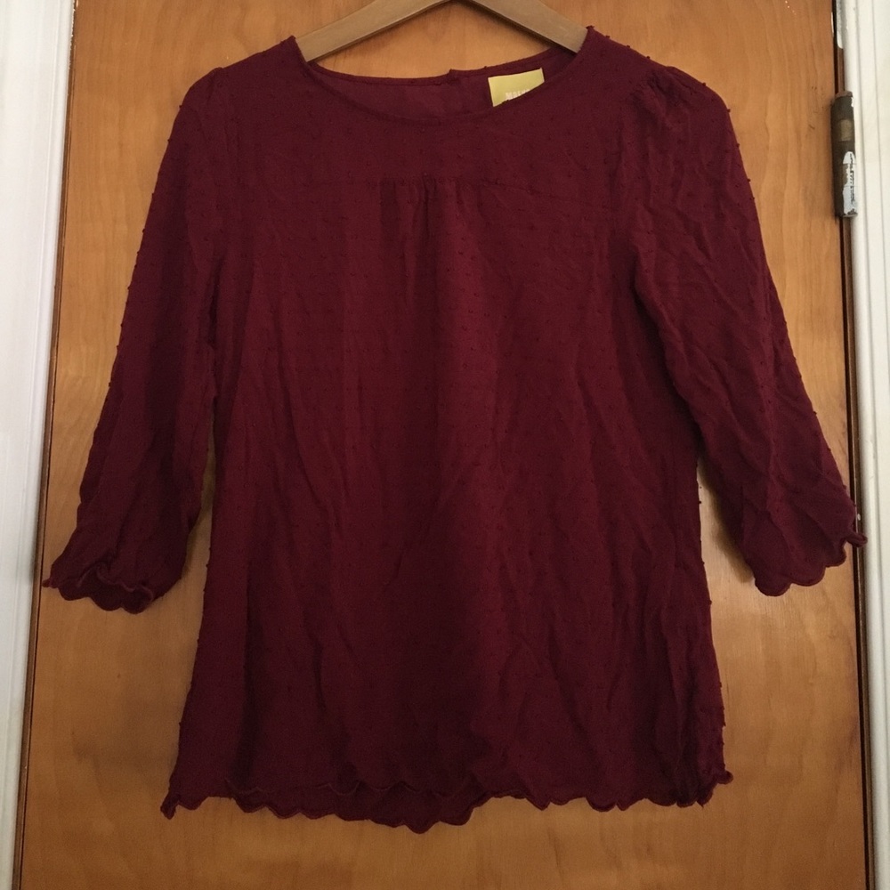 Red blouse top Maeve