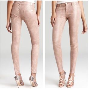 7 For All Mankind Skinny High Gloss Snake Jean