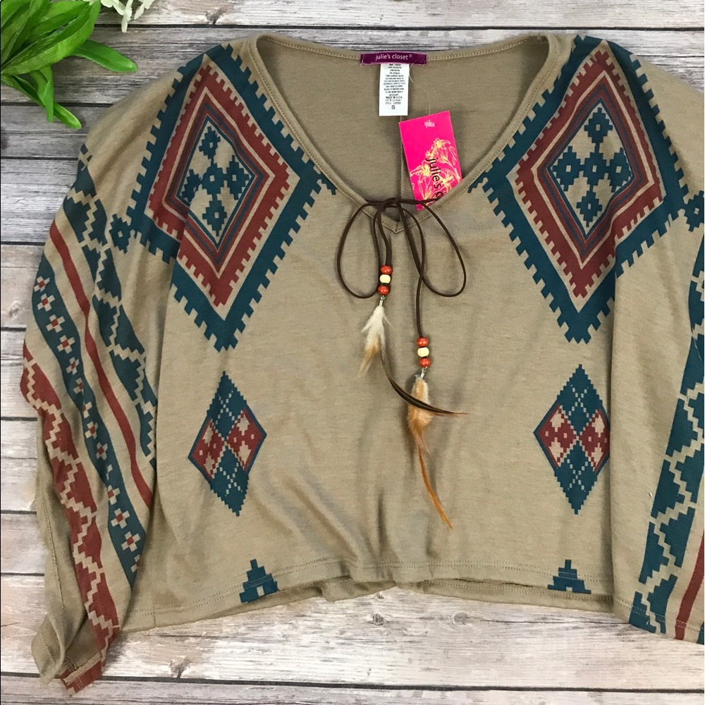 Flowy tribal print top