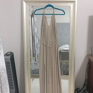 Goddess Dress. Beige and silver.