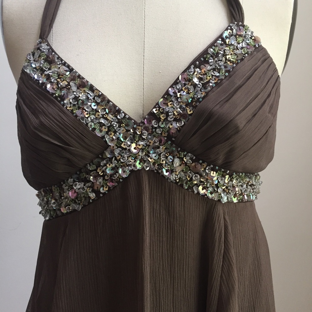 BCBG Cocktail Dress Halter Style Embellished