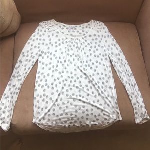 Elle white long sleeve shirt.
