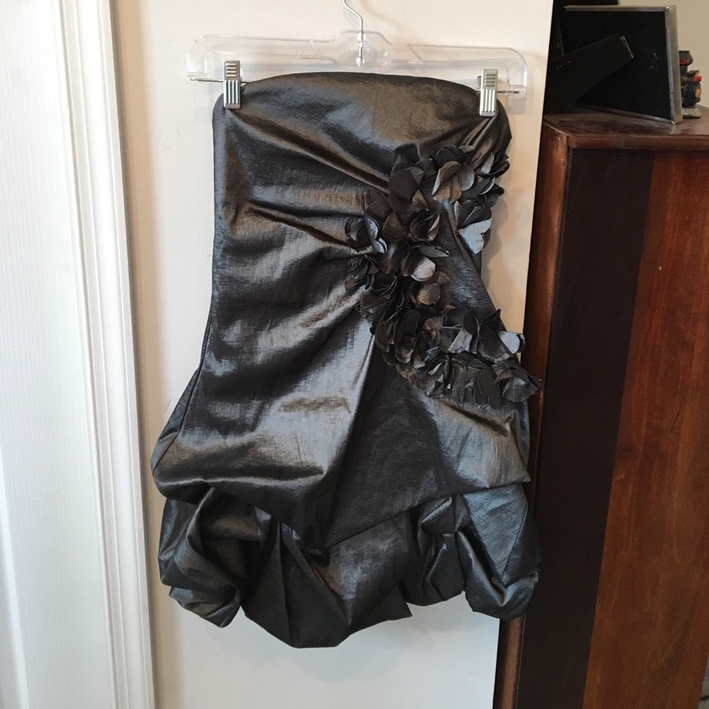 Silver cocktail "bubble" dress