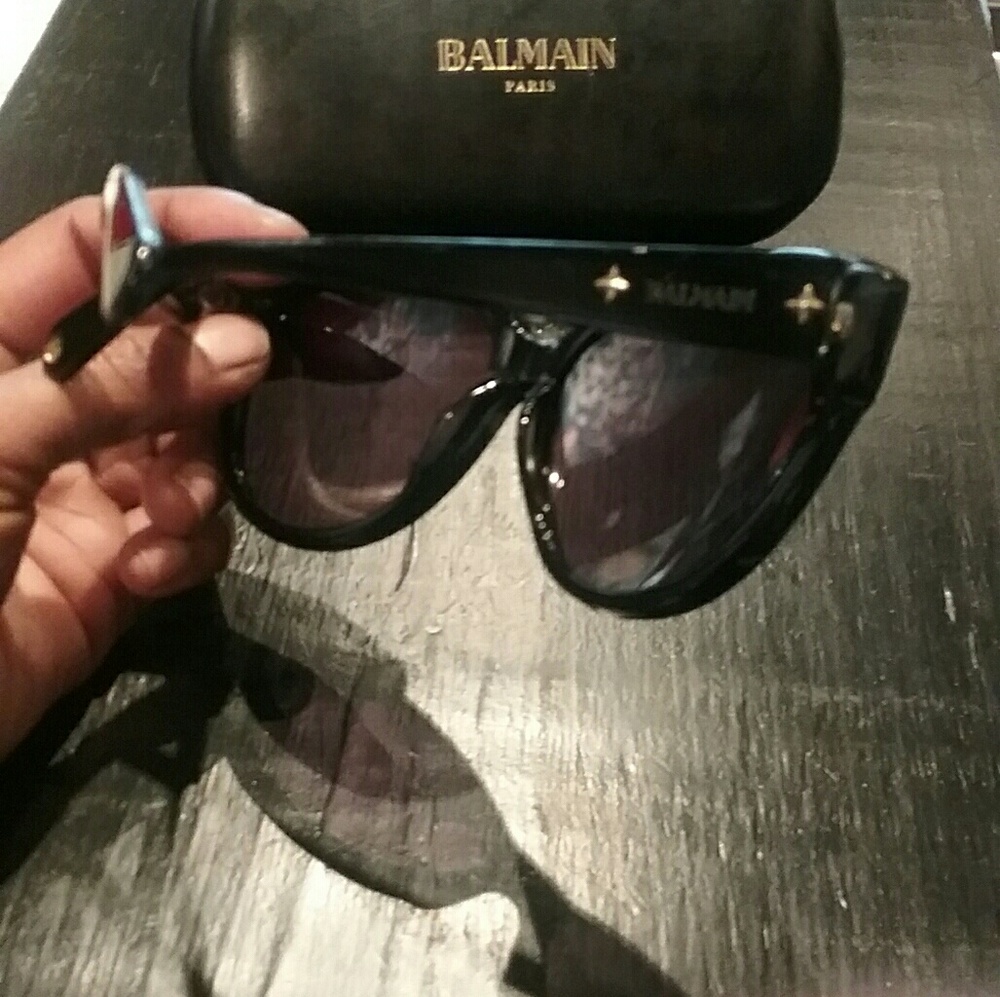 Black Balmain Shades/Sunglasses - Picture 3 of 4