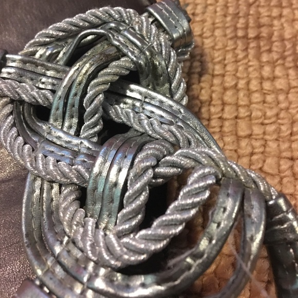 Greek silver and brown sandals - Picture 3 of 4