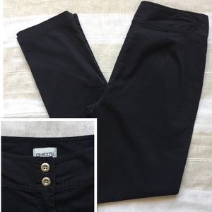 Chico's Black Pants Double-Button size 0.5 Size 6