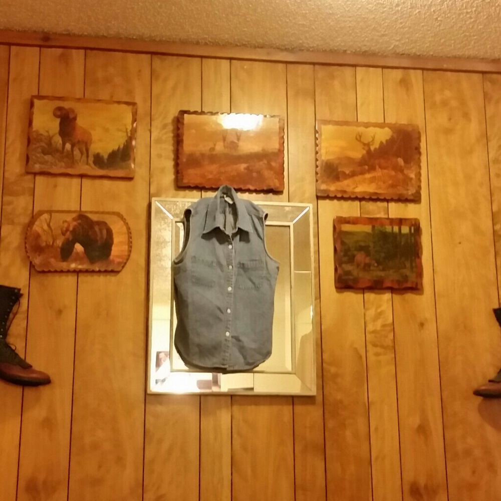 Cotton button up shirt or vest