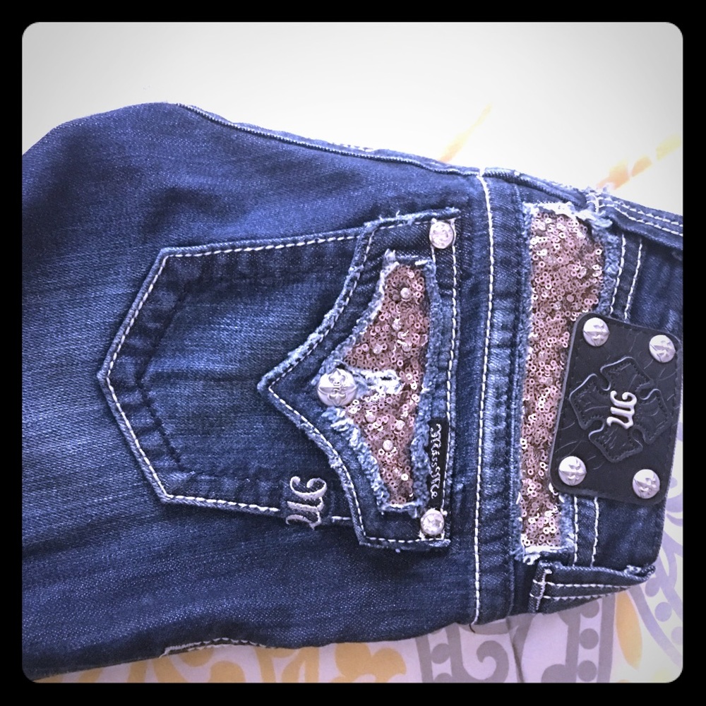 Bedazzled Boot Cut Miss Me Jeans!