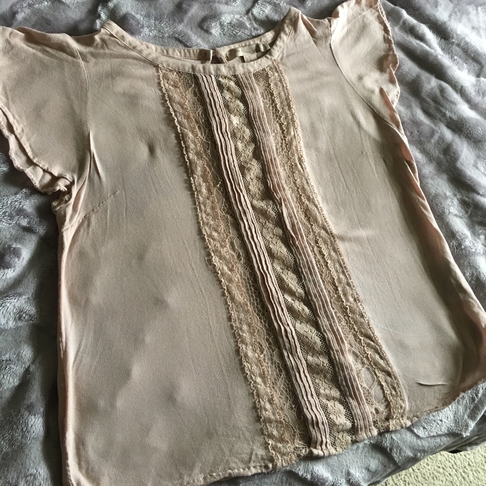 Frilly pale pink lace Shirt