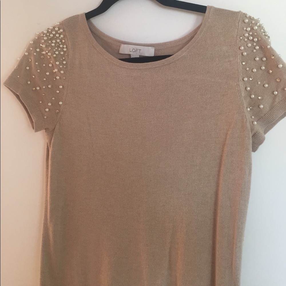 Faux pearl and diamond encrusted sweater