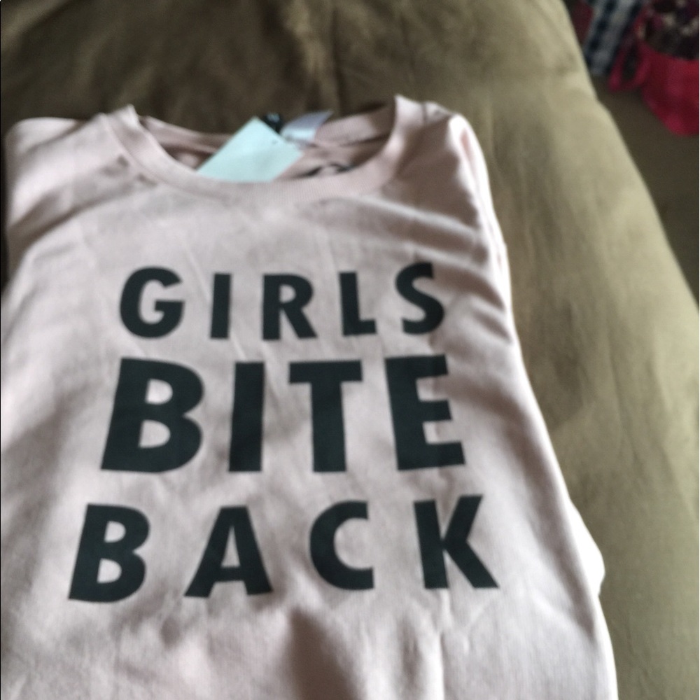 Plush pink logo sweatshirt