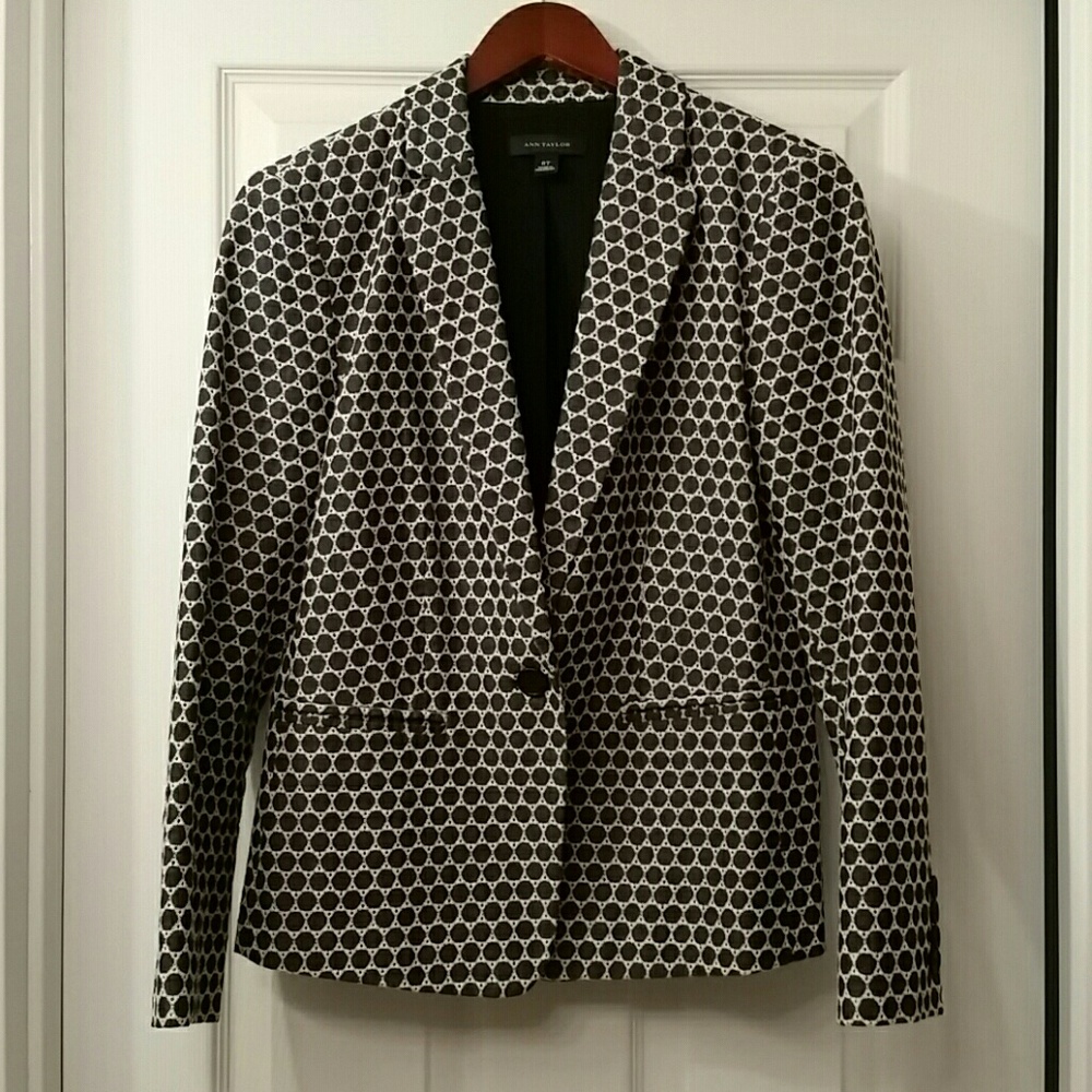 Ann Taylor Denim Eyelet Blazer