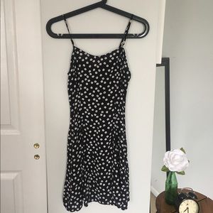 Size small black and white flower dress worn once
