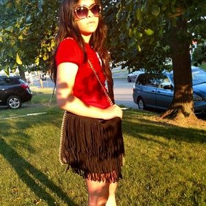 Chains and Fringe!! Shoulder Bag