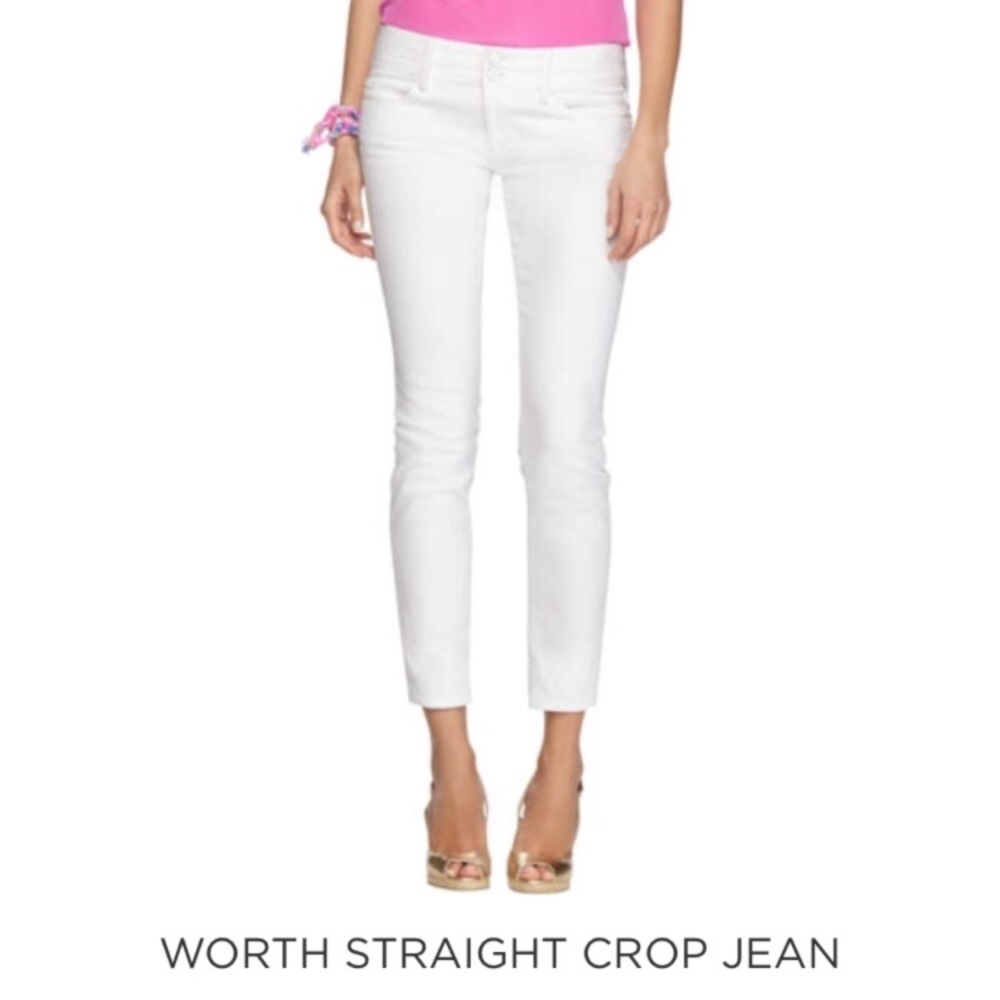 Lilly Pulitzer White Worth Crop Jeans