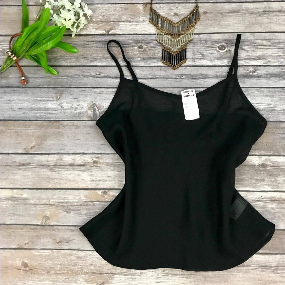 Black strap tank top