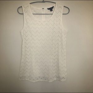 Banana Republic White Lace Tank