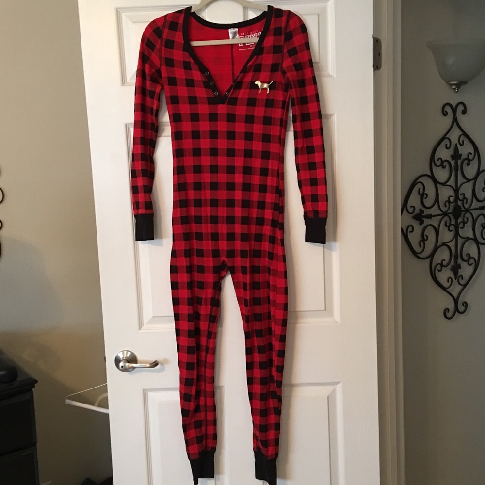 Victoria's Secret plaid onsie