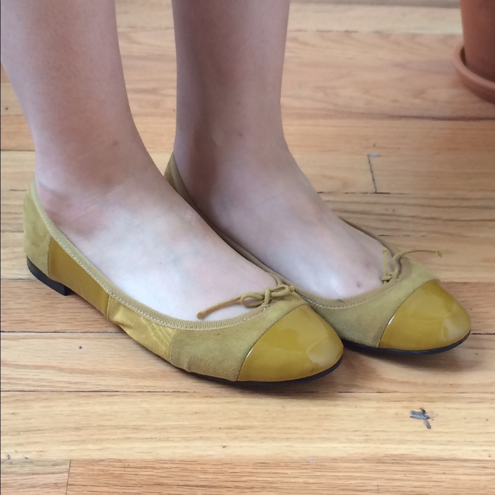 Repertto mustard color ballet shoes