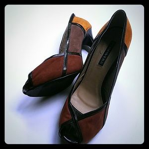 Peep toe heels