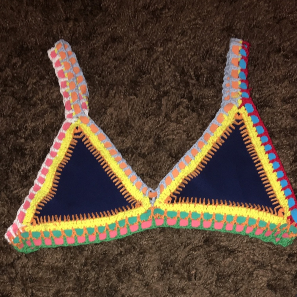 Navy blue crochet bikini set!!!