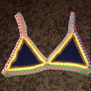 Navy blue crochet bikini set!!!