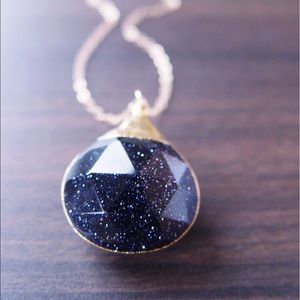 Midnight Goldstone Necklace