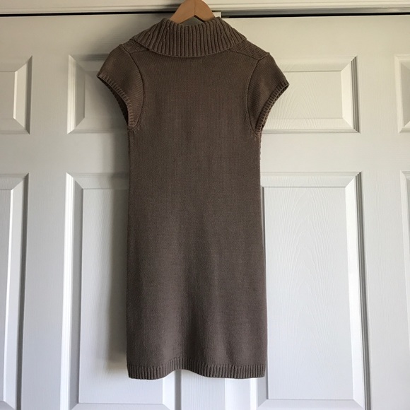 Brown cowl neck short sleeve tunic sweater - Picture 2 of 2