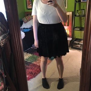 Black Velvet Skirt
