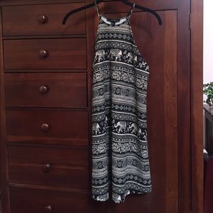 Beige & black summer dress