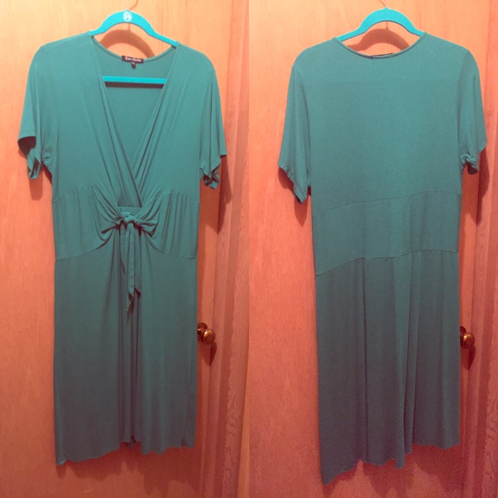 Green knit dress