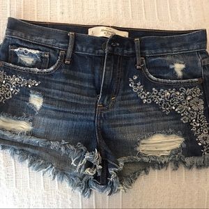 A&F High Waisted Cut Offs