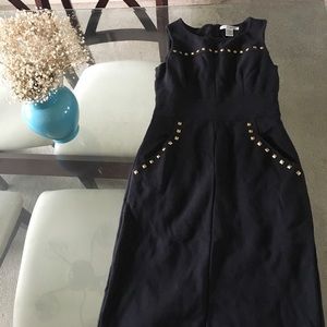 Black dress with gold detailing